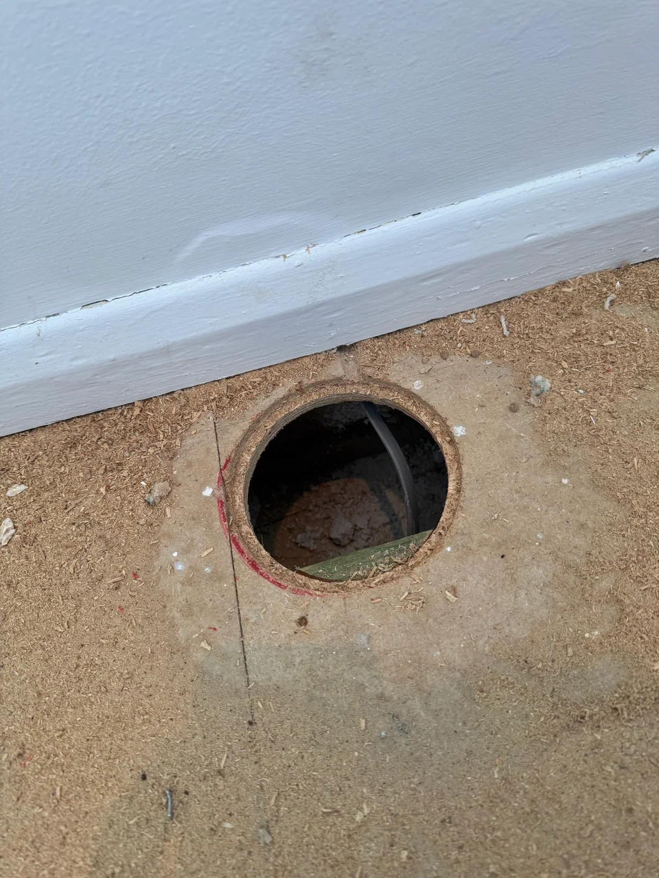 Controlled floor access used to route concealed electrical cable